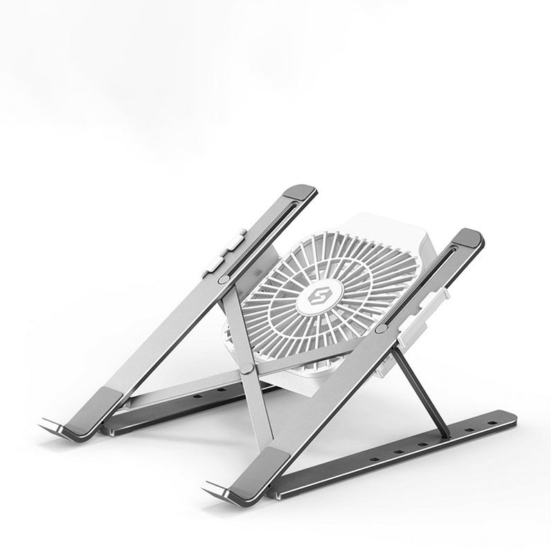 Aluminum alloy foldable laptop stand with fan