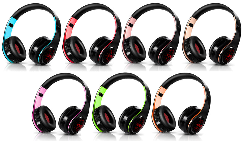 Bluetooth Wireless Headphones with Breathing Lights and Powerful Bass 