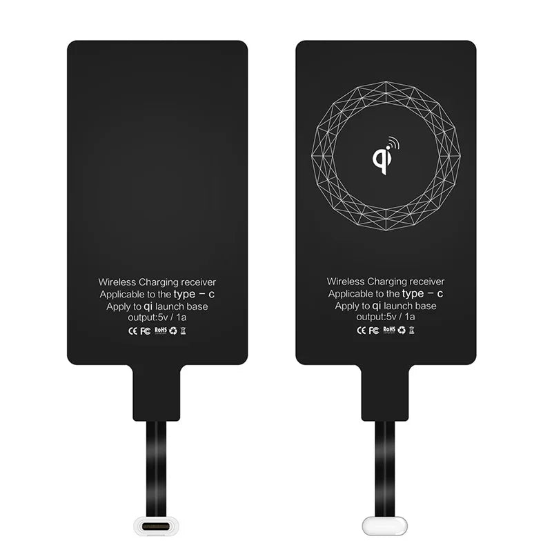 Récepteur de Chargeur Sans Fil - Adaptateur Type C et Micro USB pour iPhone 5/6/7 et Téléphones Android