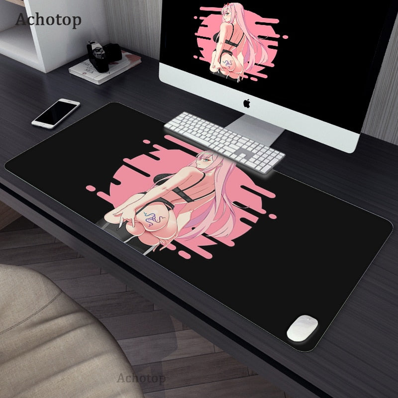 Tapis de souris de jeu Anime, design cool et mignon avec bord surjeté