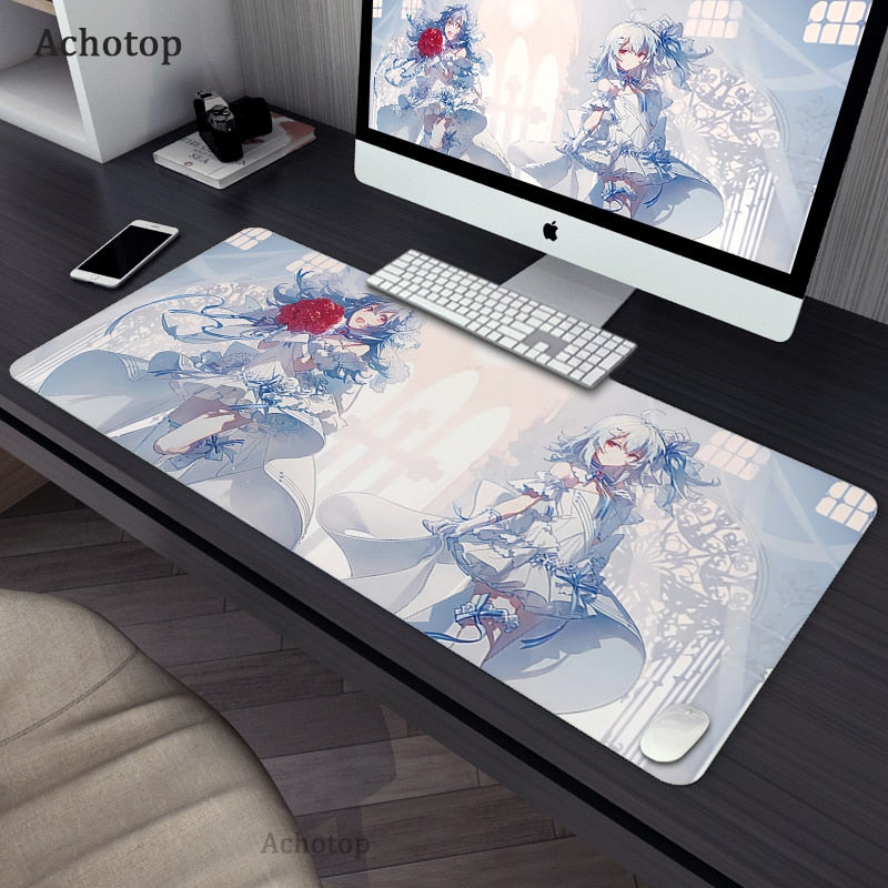 Tapis de souris de jeu Anime, design cool et mignon avec bord surjeté