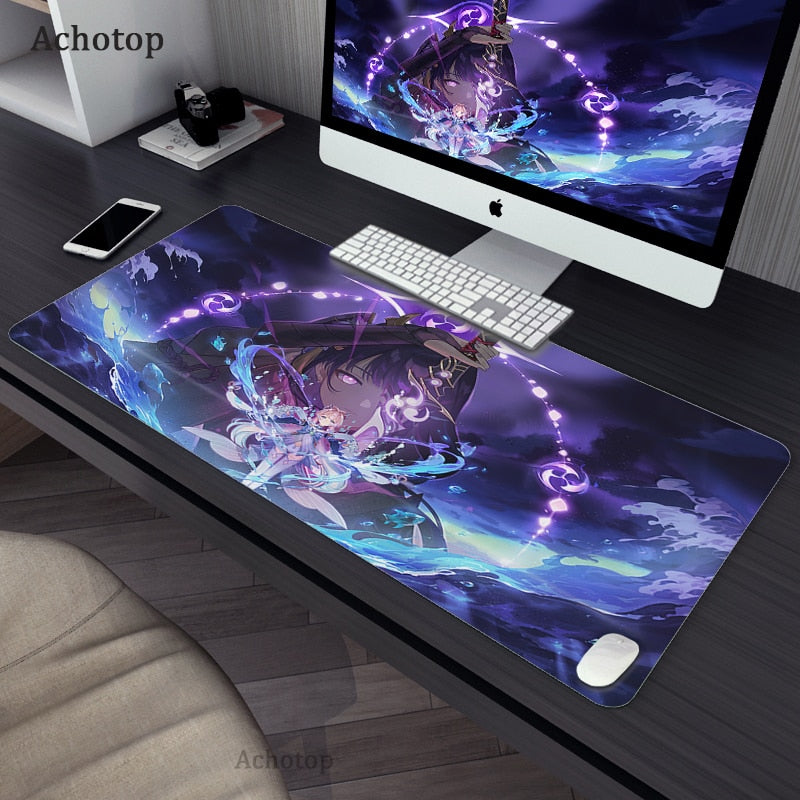 Tapis de souris de jeu Anime, design cool et mignon avec bord surjeté