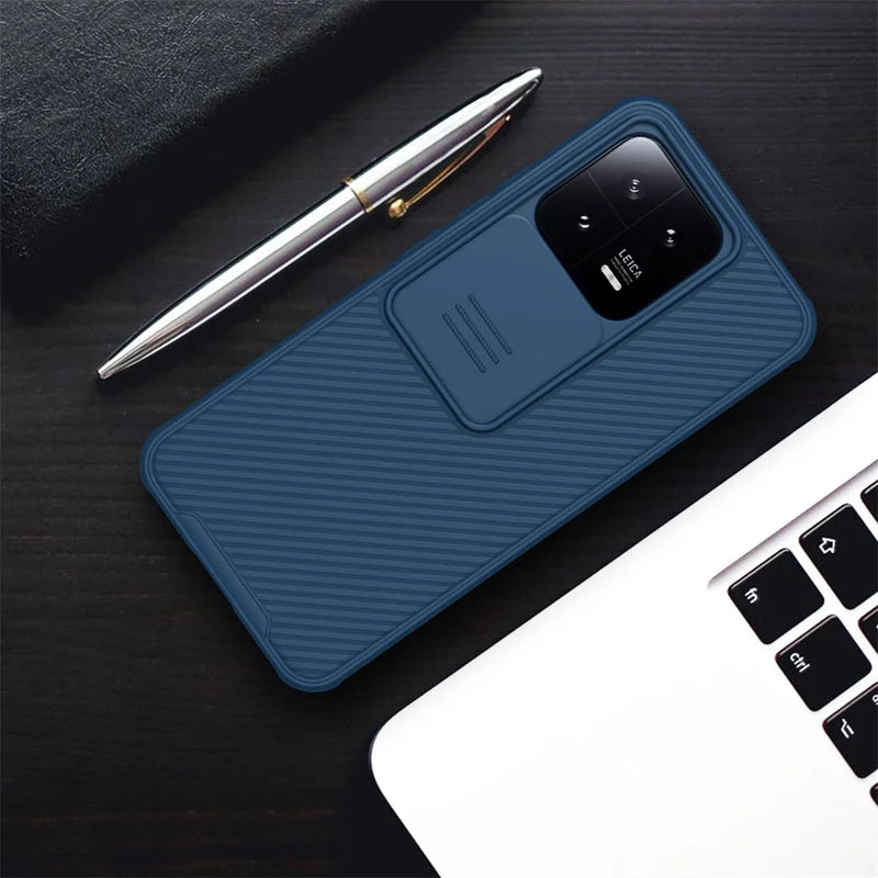 Anti-Shock and Anti-Fingerprint Protective Case for Xiaomi 13 Pro with Sliding Lens Cover 