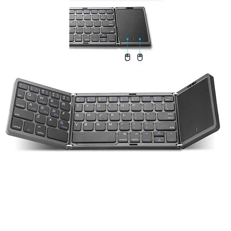 Clavier Pliable Bluetooth Ultra-Fin 2024 avec Pavé Tactile