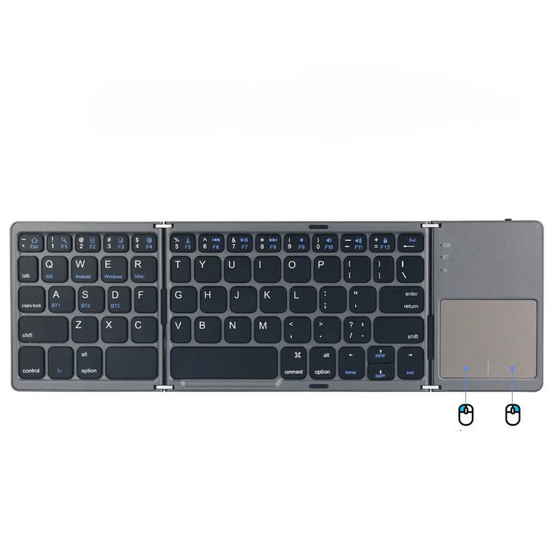 Clavier Pliable Bluetooth Ultra-Fin 2024 avec Pavé Tactile