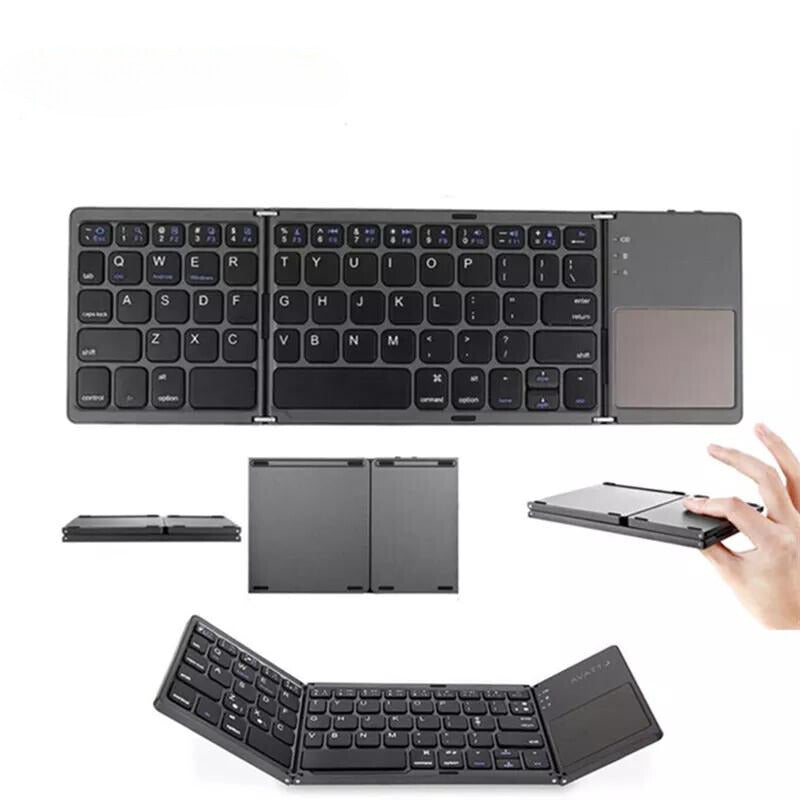 Clavier Pliable Bluetooth Ultra-Fin 2024 avec Pavé Tactile