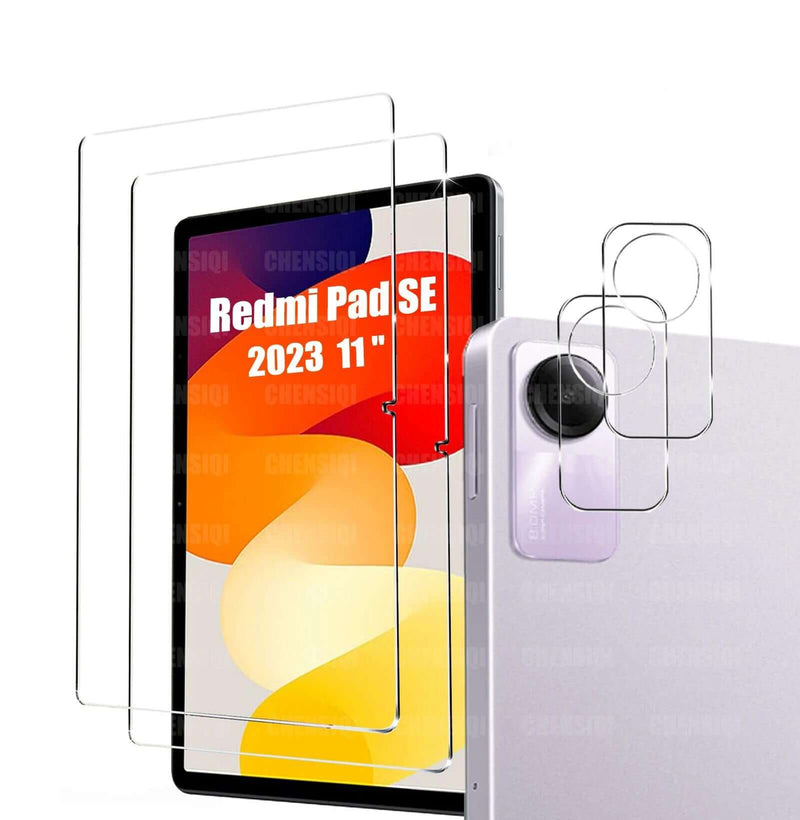 Protection d'Écran en Verre Trempé pour Xiaomi Redmi Pad SE 11" (2023) avec Protection de Caméra Arrière Anti-chute/Anti-rayures