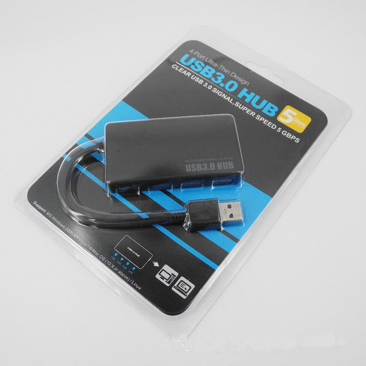 Hub USB 3.0 noir à 4 ports grande vitesse