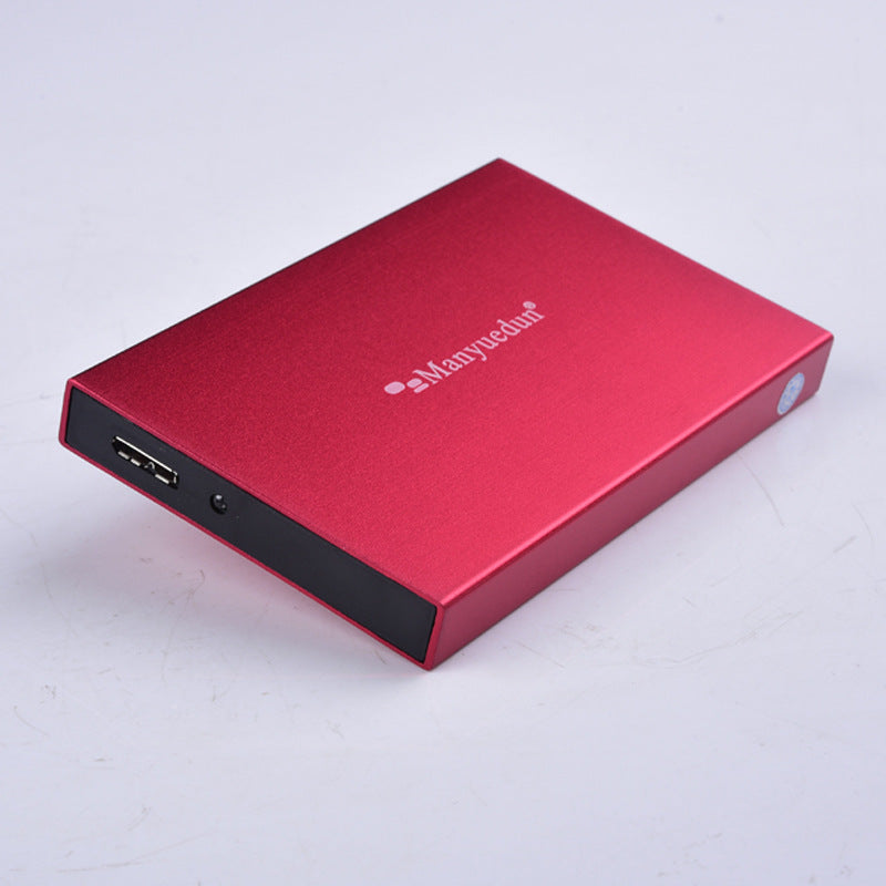 Disque dur mobile en métal couleur rouge