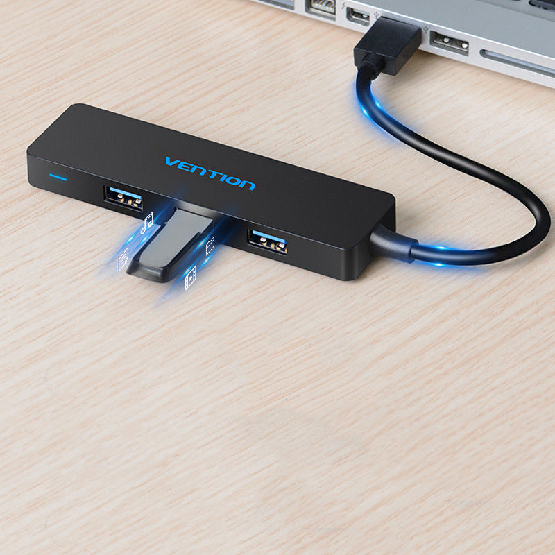 Hub USB 3.0 à 4 ports noir pour ordinateur portable