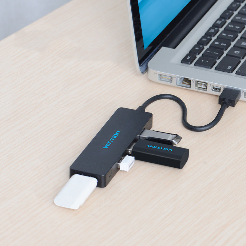 Hub USB 3.0 à 4 ports noir pour ordinateur portable