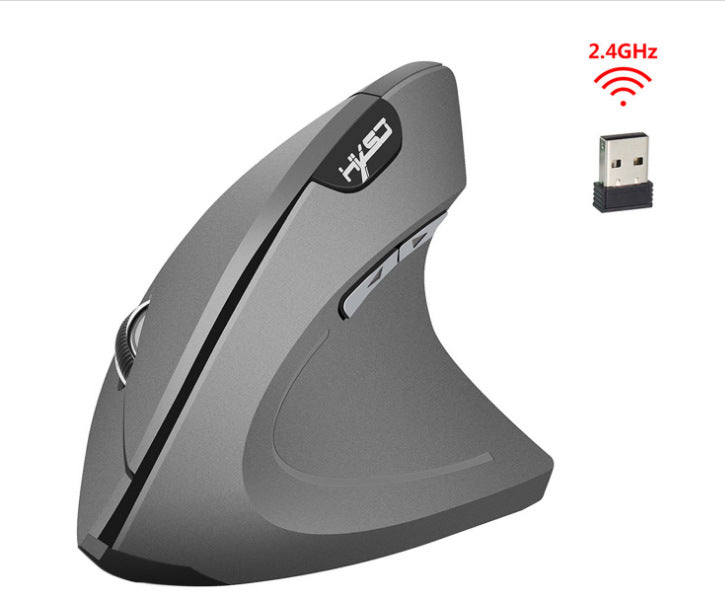 Souris ergonomique verticale de jeu 2.4G sans fil pour ordinateur portable argenté