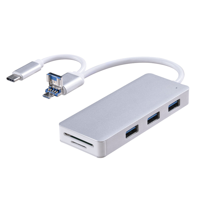 Lecteur de carte USB 3.0 Type C argenté