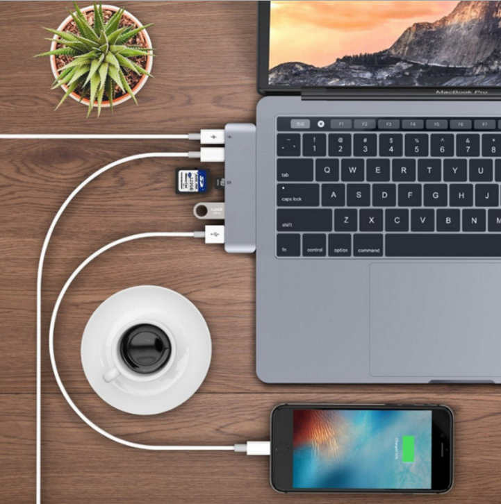 Hub USB Type C pour MacOS avec lecteur de carte TF SD