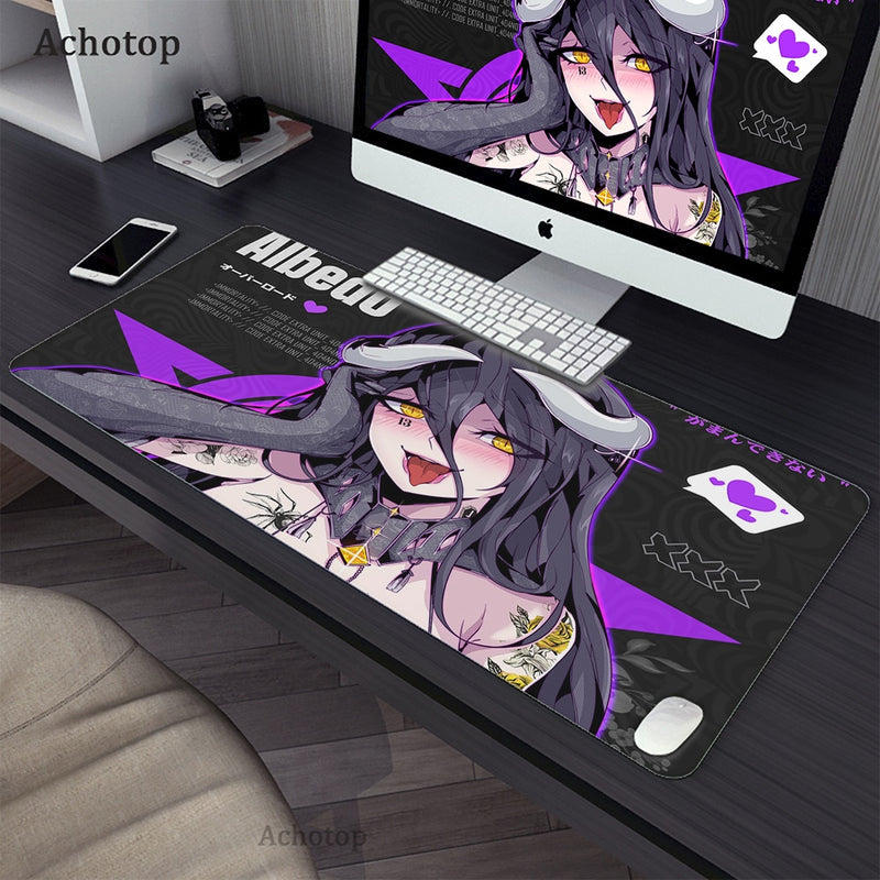 Tapis de souris de jeu Anime, design cool et mignon avec bord surjeté